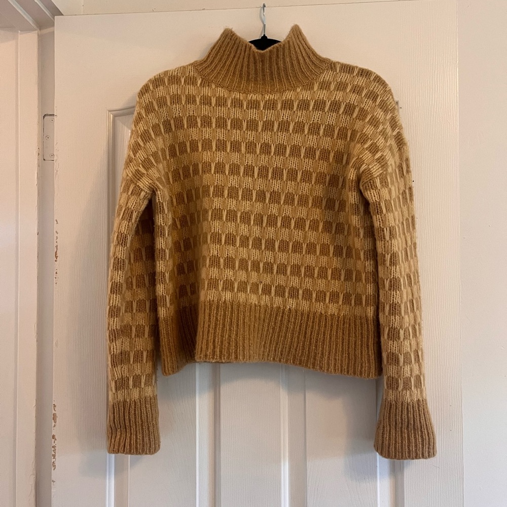 Everlane Cloud Checkered Turtleneck